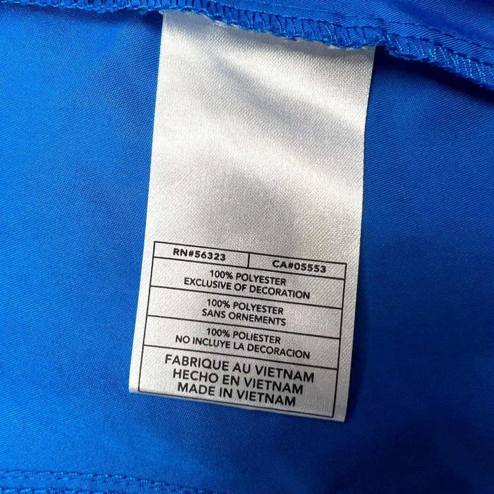 Nike Track Jacket Boys Large Blue Swoosh Logo Full Zip Sleeve Mock Neck Running